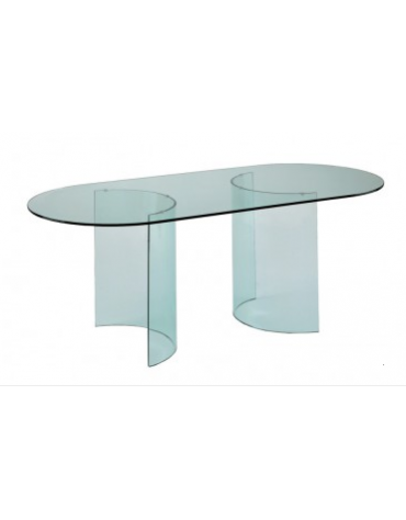 Basi per tavolo – coppia di cristalli curvi Dimensioni 60x30x72h