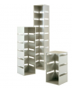 Colonna laminato con 3 tagli - colore silver - Dimensioni cm 40x40x77h