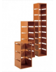 Colonna laminato con 3 tagli - colore ciliegio - Dimensioni cm 40x40x77h