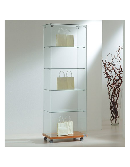Vetrina cristalli temperati - profondità cm 40 - senza luci cm 60 x 40 x 180h