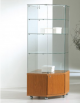 Vetrina angolare cristalli temperati con mobiletto - senza luci - cm 68 x 68 x 180h
