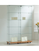 Vetrina verticale doppia in cristallo temperato - senza luci - base in legno colore Silver , Wenge' o Ciliegio - cm 117x40x180h