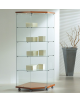 Vetrina angolare cristalli temperati con 3 faretti a Led - cm 68 x 68 x 181h