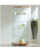 Vetrina trapezoidale cristalli temperati con 3 faretti a Led - cm 80 x 60 x 181h