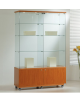 Vetrina cristalli temperati con 4 faretti alogeni e mobiletto - profondità cm 40 - cm 117 x 40 x 181h