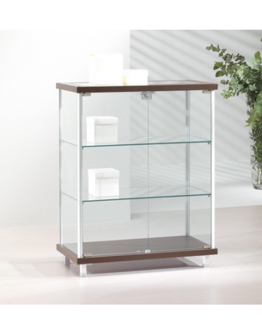 Banco vetrina con montanti in alluminio - senza luci cm 73 x 39 x 92h