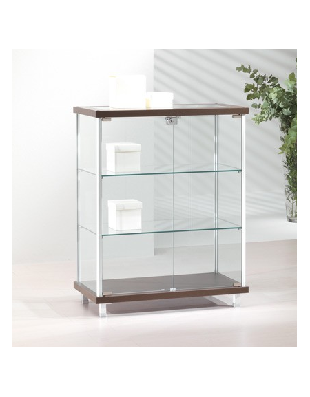 Banco vetrina con montanti in alluminio - senza luci cm 73 x 39 x 92h