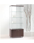 Vetrina con montanti in alluminio e mobile in kit h.43 cm - senza luci - cm 73 x 39 x 183h Vetrina con montanti in alluminio e mobile in kit h.43 cm - senza luci - cm 73 x 39 x 183h