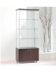 Vetrina con montanti in alluminio e mobile in kit h.43 cm - senza luci - cm 73 x 39 x 183h