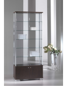 Vetrina con montanti in alluminio e mobile in kit h.43 cm - senza luci - cm 93 x 39 x 220h Vetrina con montanti in alluminio e mobile in kit h.43 cm - senza luci - cm 93 x 39 x 220h