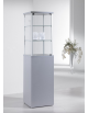 Vetrina con montanti in alluminio e mobile h 90 cm senza anta cm 45 x 45 x 175h