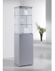 Vetrina con montanti in alluminio e mobile h 90 cm con anta e serratura cm 45 x 45 x 175h