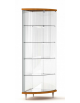 Vetrina angolare cristalli temperati - luci a Led verticali su due lati - ripiani regolabili in altezza - cm 58 x 58 x 190h