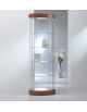 Vetrina ovale cristalli temperati - 2 luci a Led- 4 ripiani regolabili in altezza - cm 65 x 44 x 190h