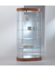 Vetrina ovale cristalli temperati - 4 luci a led - 4 ripiani regolabili in altezza - cm 97 x 56 x 190h