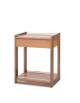 CARRELLO IN LEGNO DI ABETE - 2 RIPIANI + CASSETTO