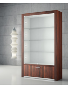 Vetrina con spalle in legno e 10 faretti LED – cm 120 x 40 x 196h