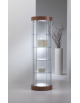 Vetrina rotonda - luci alogene – PARTE LEGNO LACCATA IN COLORE RAL A RICHIESTA O IN ECOPELLE cm 57 x 190h