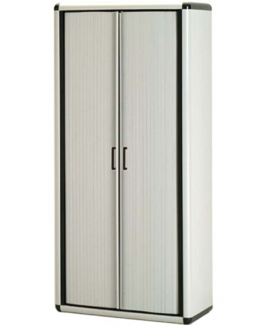 Armadio salvaspazio in termoplastico - Ante a serrantina e 4 ripiani - cm. 79x39x169h