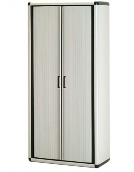 Armadio salvaspazio in termoplastico - Ante a serrantina e 4 ripiani - cm. 79x39x169h