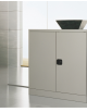 SOPRALZO METALLICO CHIUSO CON ANTE BATTENTI E SERRATURA - N° 1 RIPIANO INTERMEDIO REGOLABILE - CM 100x45x88h