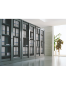 ARMADIO METALLICO ANTE SCORREVOLI A RETE E SERRATURA - cm 120x45x200h