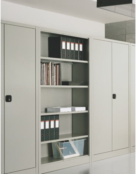 ARMADIO METALLICO A GIORNO CON 4 RIPIANI SPOSTABILI - CM 100x60x200h - Colore a scelta