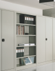 ARMADIO METALLICO A GIORNO CON 4 RIPIANI SPOSTABILI - CM 100x60x200h - Colore a scelta