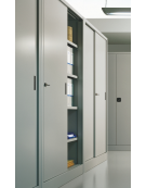 ARMADIO ANTE SCORREVOLI IN METALLO CON SERRATURA - cm 180x37x200h