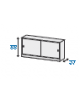 SOPRALZO ANTE SCORREVOLI IN METALLO CON SERRATURA - cm 180x37x88h