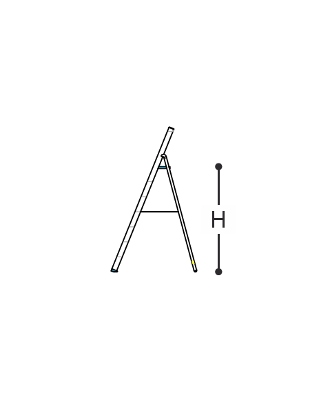 SCALA IN ALLUMINIO CERTIFICATA PROFESSIONALE cm. 116 h - 5 gradini