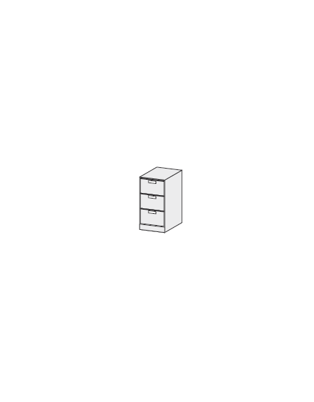 CLASSIFICATORE TIPO A 3 CASSETTI CON SERRATURA cm. 50 x 63 x 105,4 h.