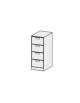 CLASSIFICATORE TIPO A 4 CASSETTI CON SERRATURA cm. 50 x 63 x 136,8 h.