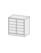 CARTELLIERA 10 CASELLE CON SERRATURA UNICA cm. 90 x 35 x 106 h.