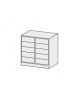 CARTELLIERA 10 CASELLE CON 10 SERRATURE cm. 90 x 35 x 106 h.