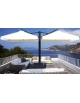 Ombrellone doppio braccio con palo laterale retrattile - Dimensione singolo ombrellone cm 300x300 - Misure totali cm 600x300