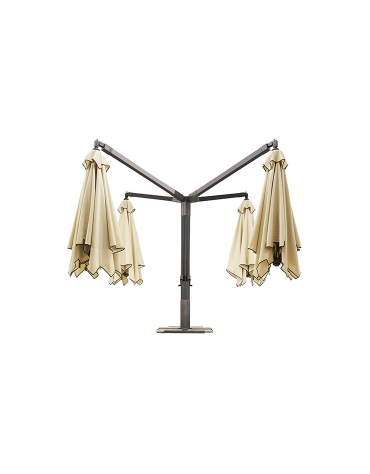 Ombrellone palo laterale a quattro braccia - Dimensione singolo ombrellone cm 300x300