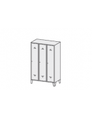 ARMADIO SPOGLIATOIO 3 POSTI - ante grigio - cm. 105 x 50 x 180 h.