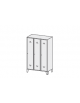 ARMADIO SPOGLIATOIO 3 POSTI - 3 ante grigio - cm. 105 x 50 x 180 h.