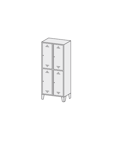 ARMADIO MULTISPOGLIATOIO 4 POSTI - ante grigio - cm. 70 x 35 x 180 h.