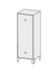ARMADIO SPOGLIATOIO FORZE ARMATE cm. 60 x 50 x 195 h.