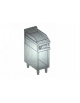 Fry top a gas piastra liscia cromata DIMENSIONI CM.40x90x90h
