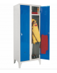 ARMADIO SPOGLIATOIO SPORCO / PULITO 2 POSTI CON 2 ANTE COLORATE cm. 80 x 50 x 180 h