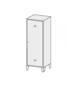 ARMADIO SPOGLIATOIO SPECIALISTICO VIGILI DEL FUOCO CON ANTE COLORATE CM 60 x 50 x 195 h - Conforme ai CAM