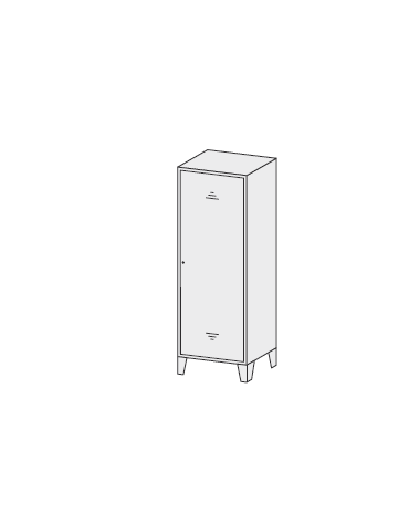 ARMADIO SPOGLIATOIO SPECIALISTICO VIGILI DEL FUOCO CON ANTE COLORATE CM 60 x 50 x 195 h - Conforme ai CAM