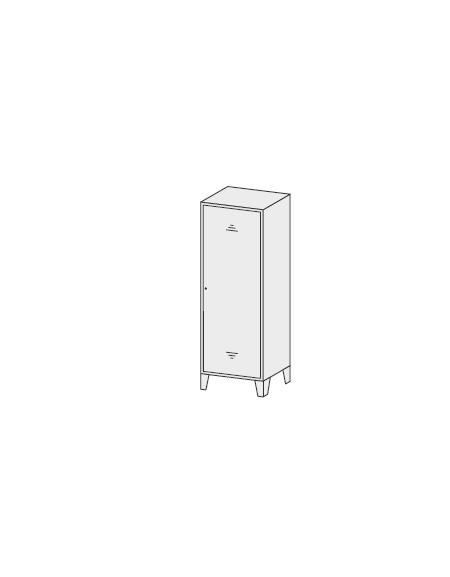 ARMADIO SPOGLIATOIO FORZE ARMATE CON ANTE COLORATE cm. 60 x 50 x 195 h.