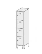 ARMADIO CASELLARIO 4 POSTI cm. 35 x 50 x 180 h.