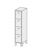 ARMADIO CASELLARIO 4 POSTI cm. 35 x 50 x 180 h.