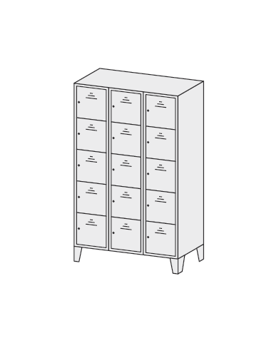 ARMADIO CASELLARIO 15 POSTI cm. 90 x 50 x 180 h.