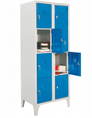 ARMADIO CASELLARIO 8 POSTI CON ANTE COLORATE cm. 70 x 50 x 180 h.